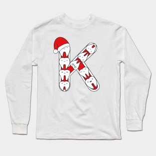 Letter K (Happimola Christmas Alphabet) Long Sleeve T-Shirt